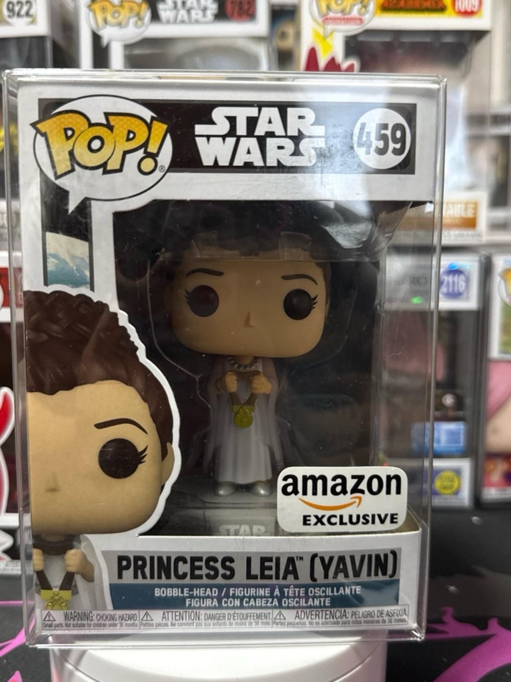 pop Princess Leia (Yavin) Vinyl Figure - White, Brown, Yellow Accents